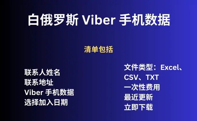 白俄罗斯 Viber 手机数据