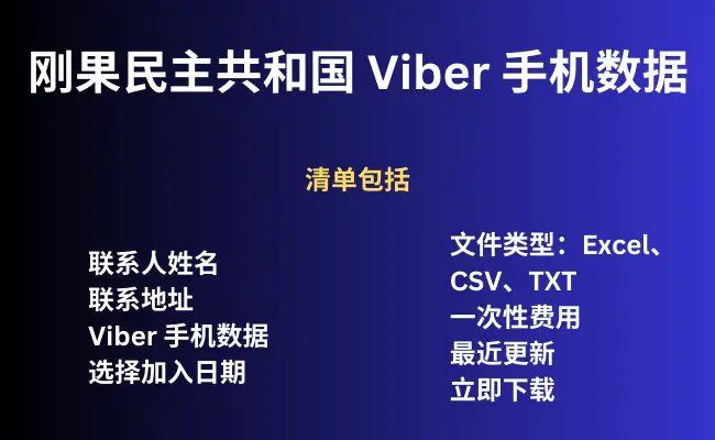 刚果民主共和国 Viber 手机数据