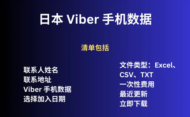 日本 Viber 手机数据