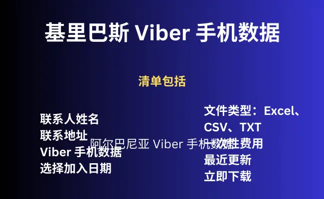 基里巴斯 Viber 手机数据
