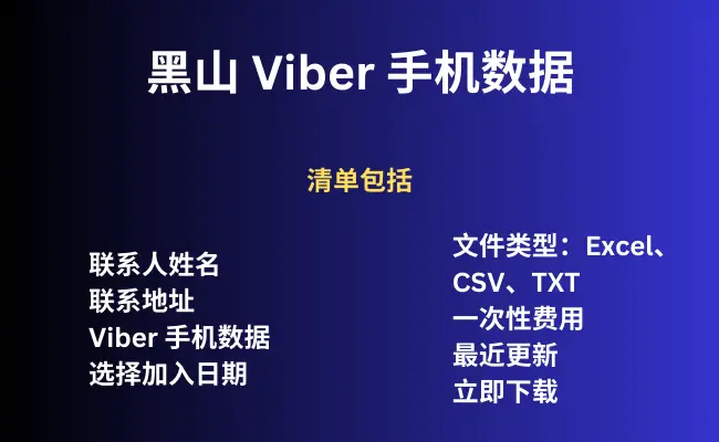 黑山 Viber 手机数据