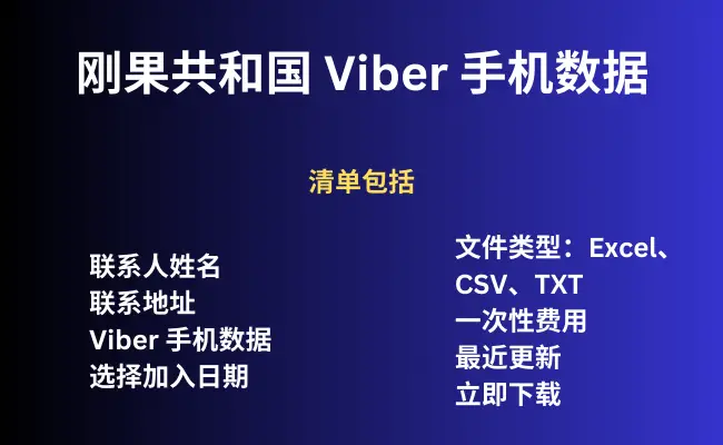 刚果共和国 Viber 手机数据