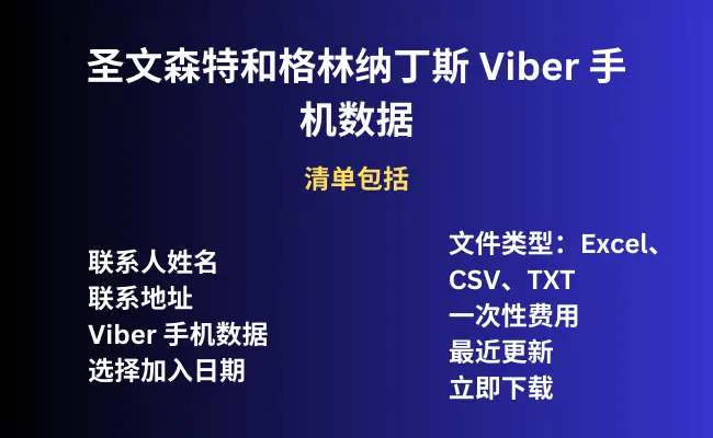 圣文森特和格林纳丁斯 Viber 手机数据