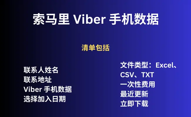 马里 Viber 手机数据