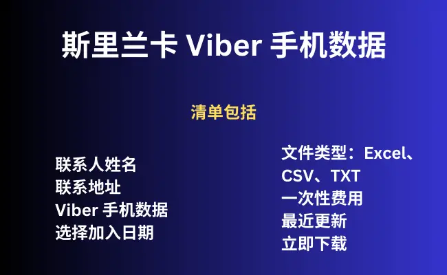 斯里兰卡 Viber 手机数据