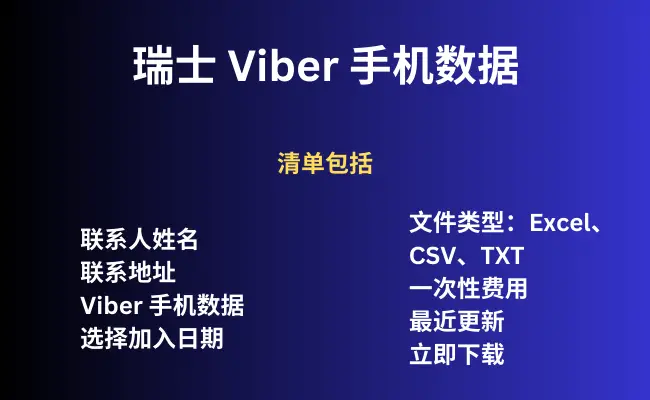 瑞士 Viber 手机数据